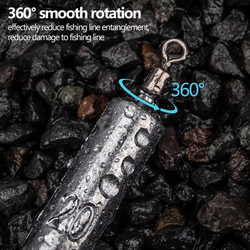 THKFISH Fishing Weights Sinkers Set, 60PCS Fishing Sinker Drop Shot Weights Kit,Drop Shot Rig Wacky Hooks for Saltwater Freshwater Bass Fishing - Image 5