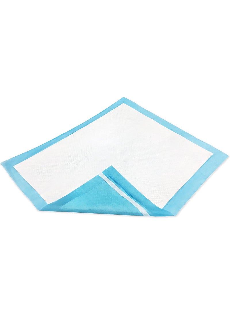 Abena Abena Essentials Disposable Underpads w/ Adhesive Strips, 30" x 36", 10 Count (Pack of 1), Blue 