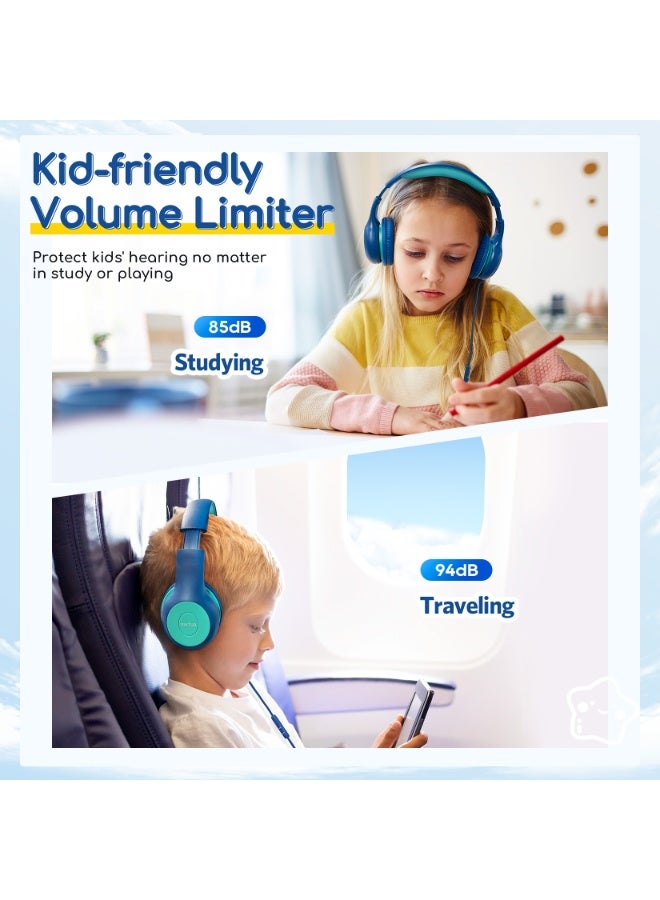 إيرفن سماعات EarFun Kids للأطفال مزودة بميكروفون، سماعات سلكية بحد أقصى لمستوى الصوت 85/94 ديسيبل، خاصية مشاركة الصوت، صوت ستيريو، عصابة رأس قابلة للتعديل، مناسبة للمدرسة والسفر والهاتف والتابلت. - Image 5