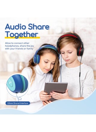 EarFun Kids Headphones with Mic, Wired Headphones Kids 85/94dB Volume Limit, Sharing Function, Stereo Sound Adjustable Headband Children Headphone for School/Travel/Phone/Tablet - view 3