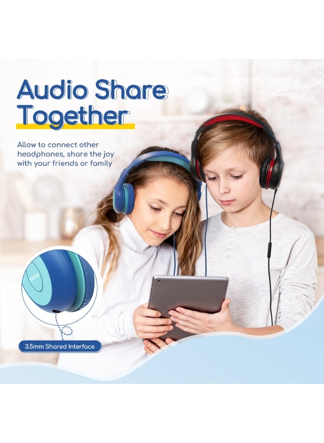 إيرفن سماعات EarFun Kids للأطفال مزودة بميكروفون، سماعات سلكية بحد أقصى لمستوى الصوت 85/94 ديسيبل، خاصية مشاركة الصوت، صوت ستيريو، عصابة رأس قابلة للتعديل، مناسبة للمدرسة والسفر والهاتف والتابلت. - Image 3