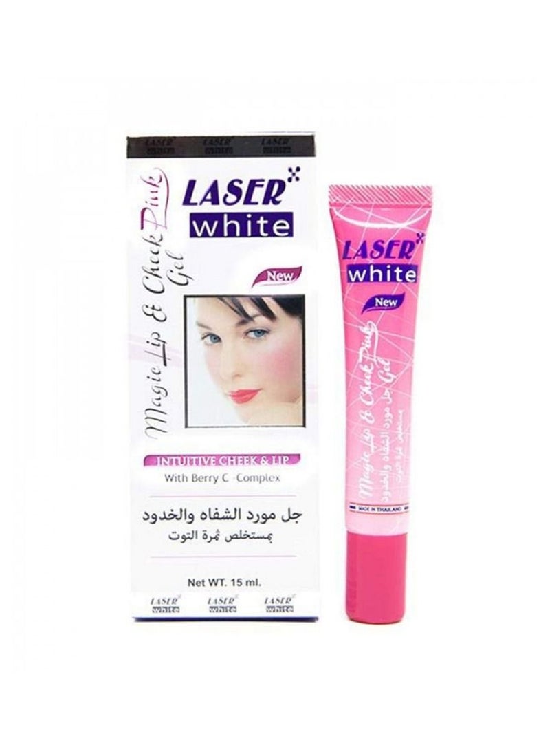 ليزر وايت جل مورد الشفاه و الخدود بمستخلص ثمرة التوت 15مل  - Image 1