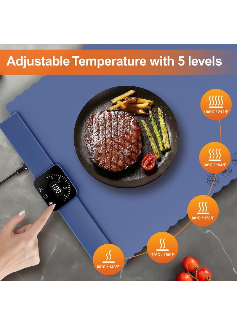 LOOKMINT LOOKMINT Upgraded Electric Silicone Food Warming TrayFull Surface Heating Rollable Portable Silicone Material 3 Temperature Settings Versatile Food Warmer for Gatherings Parties and Daily Use  - Image 3