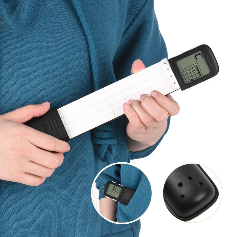 Pocket Ukulele Chord Trainer: Black ABS Portable Uke Practice Tool - LCD Screen 360° Rotatable Metronome Function for Ukulele Beginners Travel Practice - Image 3