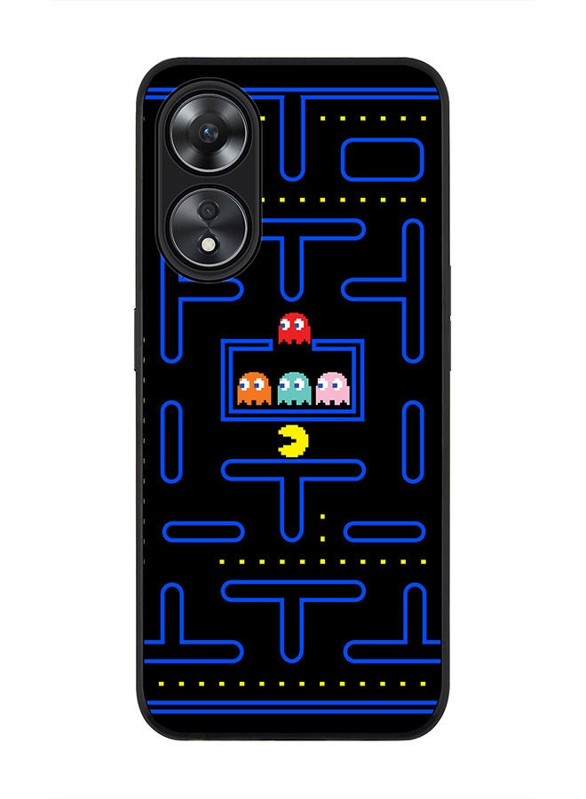 Stylizedd حافظة سوداء متينة لهاتف Oppo A78 5G / Oppo A58 5G - غلاف مرن من مطاط TPU رفيع مضاد للصدمات - باكمان - Image 1