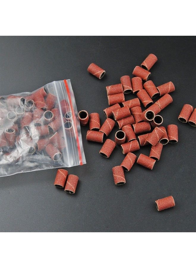 Yimart ® 100Pcs 80 Grit Nail Art Sanding Bands for Nail Drill Bits Machine Manicure Pedicure - Image 3