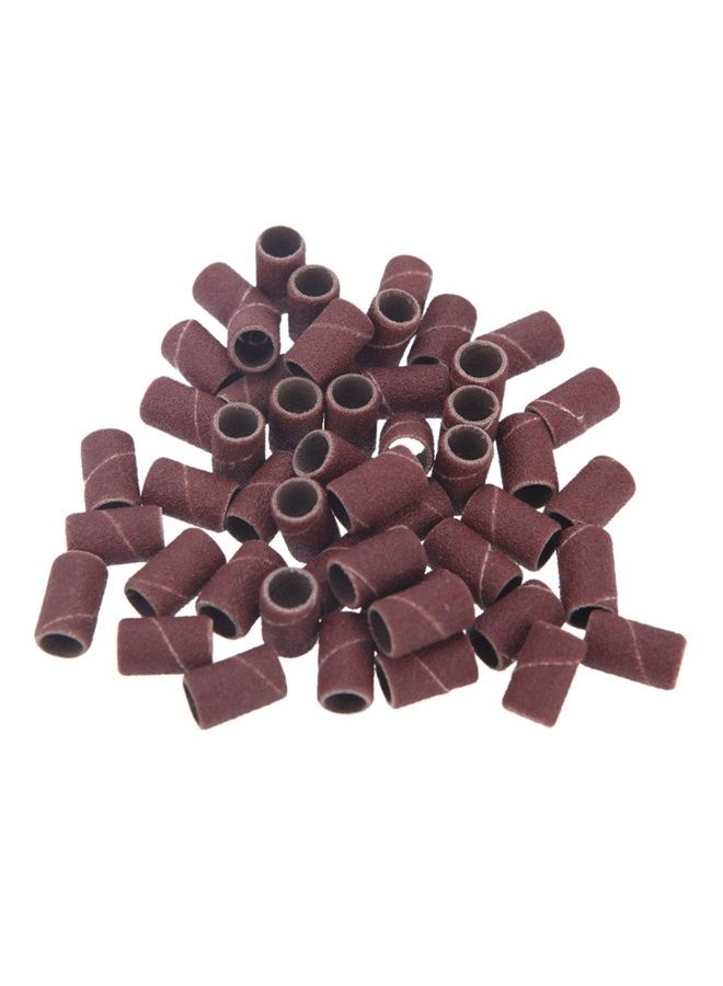 Yimart ® 100Pcs 80 Grit Nail Art Sanding Bands for Nail Drill Bits Machine Manicure Pedicure - Image 5