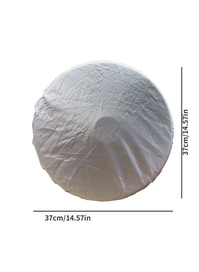 1pc Fit Car Sunshade Cover Nylon Windshield Sunscreen White Color Silvery Coated Cloth Front Window Insulation Buckle Closure Side Protection Vehicle Heat Reduction Polyamide Fabric - Image 3