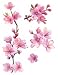 MAKTEM 3PCS Pink Cherry Blossom Car Decal Stickers Sakura Blossom Flower as Pink Flower for Window Bumper Mirror Japanese Watercolor Pink Cherry Car Decal Flower Decals Waterproof 3 - Image 2
