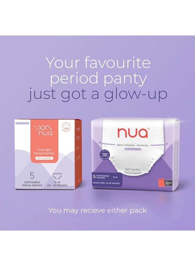 نوا سراويل نوا 360° كومفورت للدورة الشهرية (مقاس صغير-متوسط) | عبوة من 5 قطع | فائقة الامتصاص | لا تسبب تهيجًا | راحة مضاعفة 4 مرات | مناسبة للتدفق الغزير | لا تسبب طفحًا جلديًا | مانعة للتسرب | بدون خياطة | خالية من السموم 100%، تم اختبارها من قبل أطباء الجلدية - Image 3