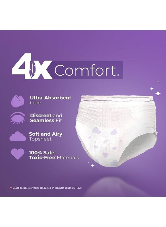 نوا سراويل نوا 360° كومفورت للدورة الشهرية (مقاس صغير-متوسط) | عبوة من 5 قطع | فائقة الامتصاص | لا تسبب تهيجًا | راحة مضاعفة 4 مرات | مناسبة للتدفق الغزير | لا تسبب طفحًا جلديًا | مانعة للتسرب | بدون خياطة | خالية من السموم 100%، تم اختبارها من قبل أطباء الجلدية - Image 4
