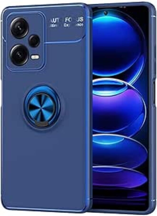Generic - Xiaomi Redmi Note 12 Pro Plus 5G AutoFocus case with metal ring Slim Soft TPU Case with camera protection for redmi note 12 Pro Plus 5G (redmi note 12 Pro plus 5G) (blue) - Image 1