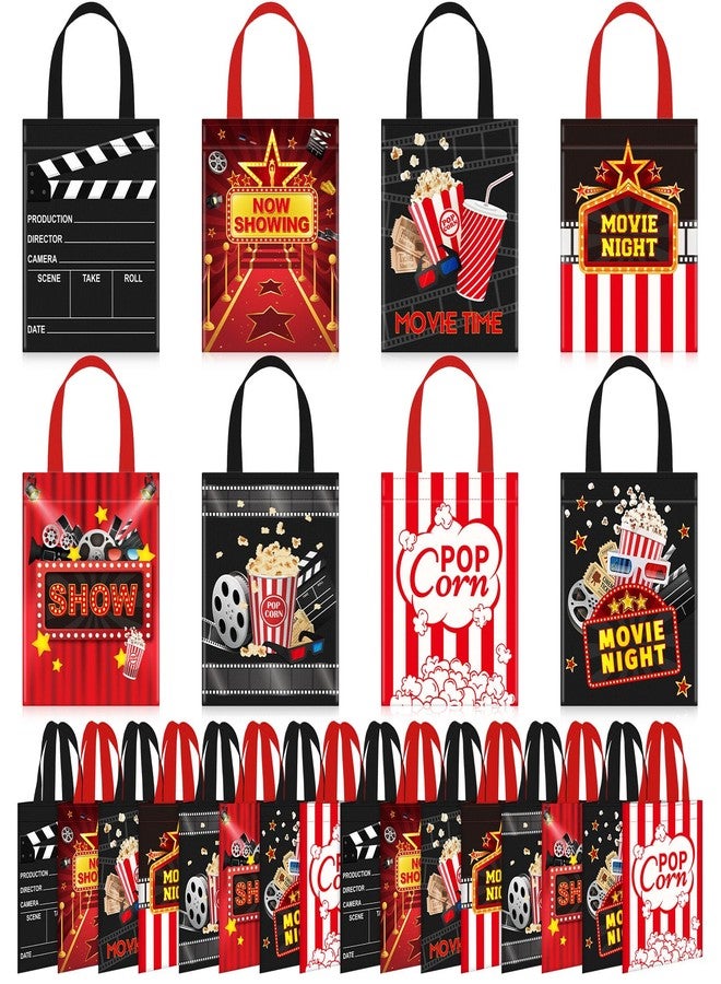 Photect 32 Pcs Movie Night Party Favor Bags Movie Theater Non Woven Treat Candy Goodie Gift Bags for Cinema Showing Baby Shower Birthday Party Decoration Supplies - Image 1