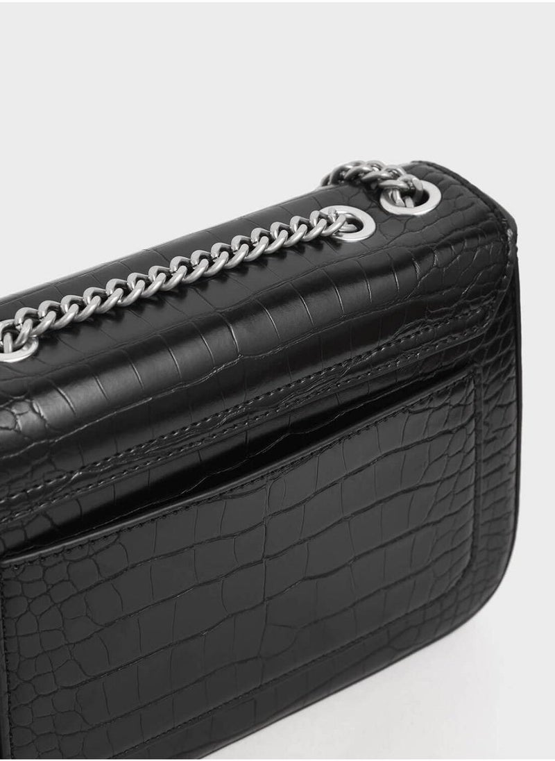 Charles & Keith Charles & keith classic metal chain crossbody bag  - Image 3