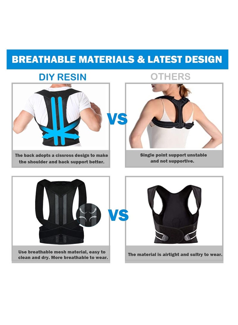 Adjustable Posture Corrector for Men, Women, and Kids - Back, Neck, and Shoulder Support Brace (XL) - Image 4