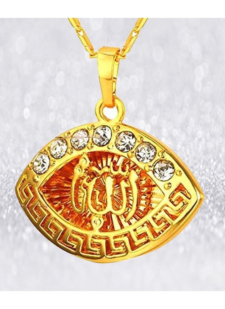 DubaiGallery - Fashion Jewelry Highly craftsmanship Allah Pendant Necklace Chain for Men Middle East Arab Jewelry Women Men Muslim Islam Item - Image 1