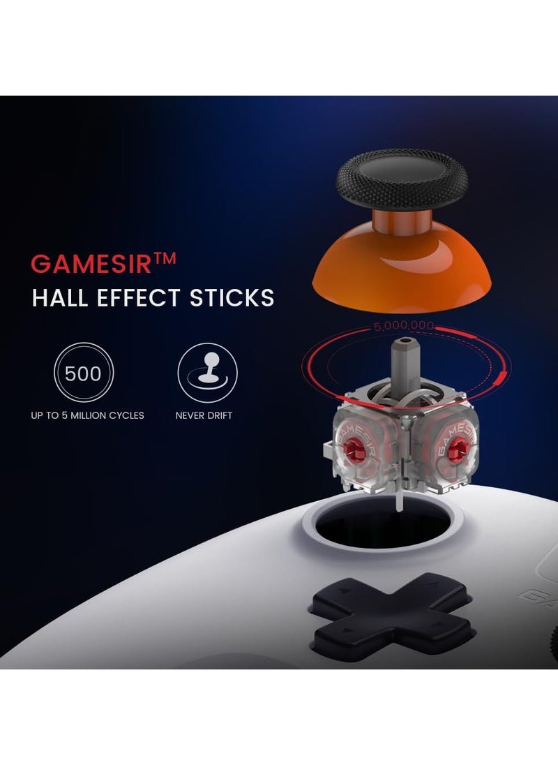 General - Classic Wireless Gamepad GameSir Nova Lite Multiplatform Bluetooth Game Controller for PC, Steam, Switch, iOS, Android Hall Effect Sticks Dual Rumble Motor Precision-Tuned Analog Triggers 600mAh Battery White - Image 1