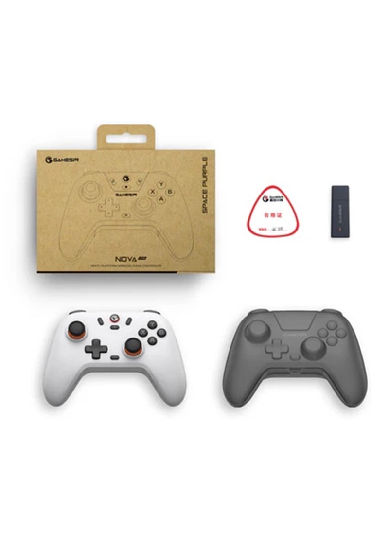 General - Classic Wireless Gamepad GameSir Nova Lite Multiplatform Bluetooth Game Controller for PC, Steam, Switch, iOS, Android Hall Effect Sticks Dual Rumble Motor Precision-Tuned Analog Triggers 600mAh Battery White - Image 1