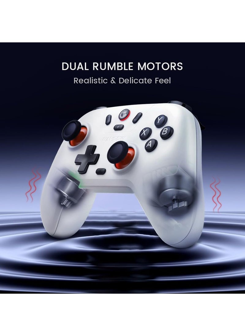 General - Classic Wireless Gamepad GameSir Nova Lite Multiplatform Bluetooth Game Controller for PC, Steam, Switch, iOS, Android Hall Effect Sticks Dual Rumble Motor Precision-Tuned Analog Triggers 600mAh Battery White - Image 1
