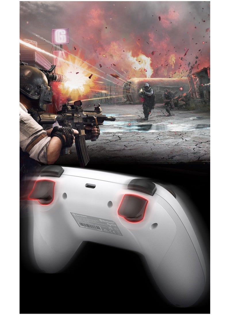 General - Classic Wireless Gamepad GameSir Nova Lite Multiplatform Bluetooth Game Controller for PC, Steam, Switch, iOS, Android Hall Effect Sticks Dual Rumble Motor Precision-Tuned Analog Triggers 600mAh Battery White - Image 1