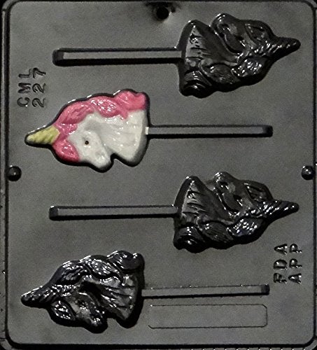 Candy Molds N More Unicorn Head Lollipop Chocolate Candy Mold 227 - Image 3