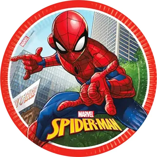 Alsepeteavm Spiderman Crime Fighter Cardboard Plate 23 cm 8-pack