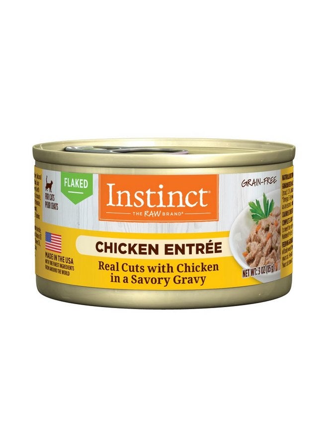 غريزة طعام القطط الرطب من Instinct Flaked Chicken Entrée - 3 أونصات، عبوة من 24 قطعة - Image 1