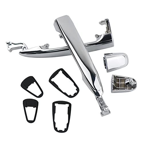 Osompar 1Pair Exterior Door Handle Rear Sliding Left Right Side Compatible with Toyota Sienna 2004 2005 2006 2007 2008 2009 2010 Chrome - Image 1