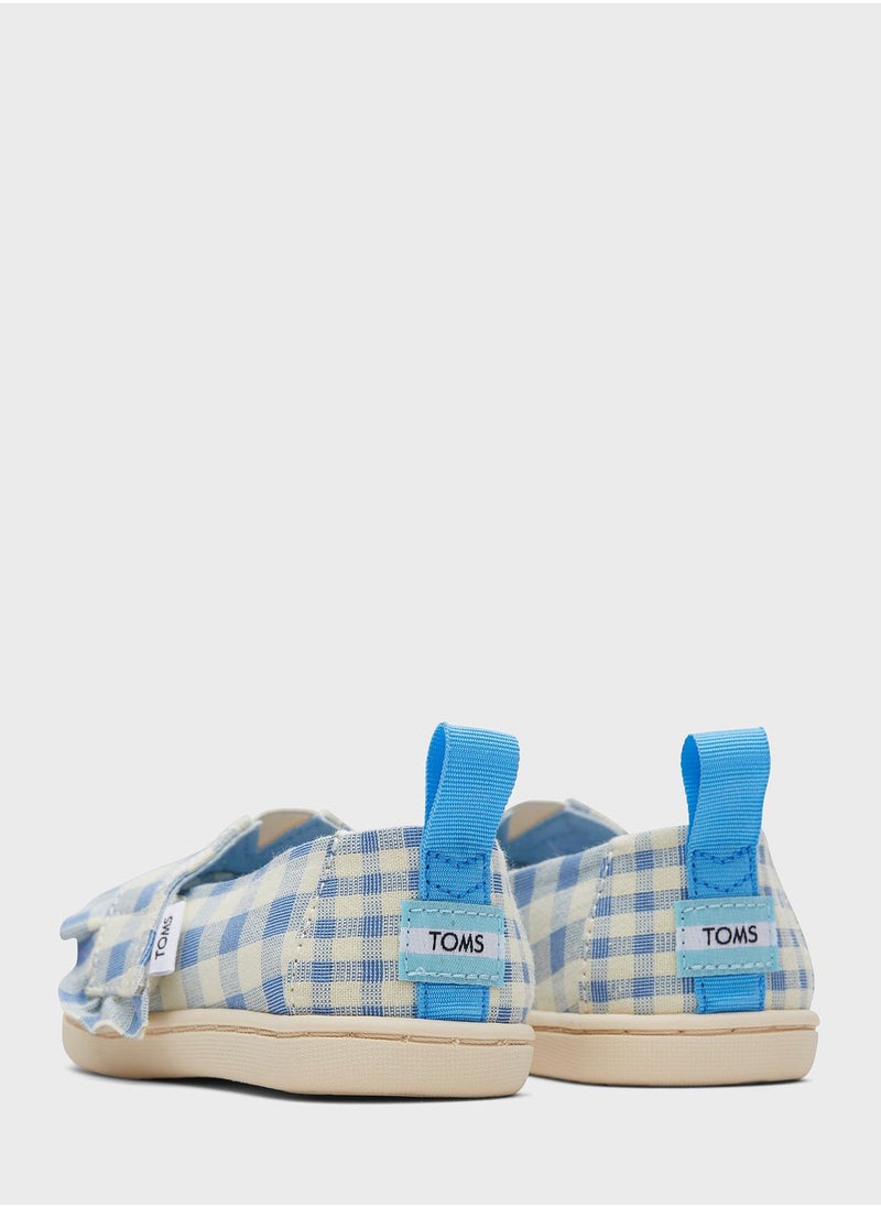 TOMS - Kids Gingham Slip Ons - Image 1