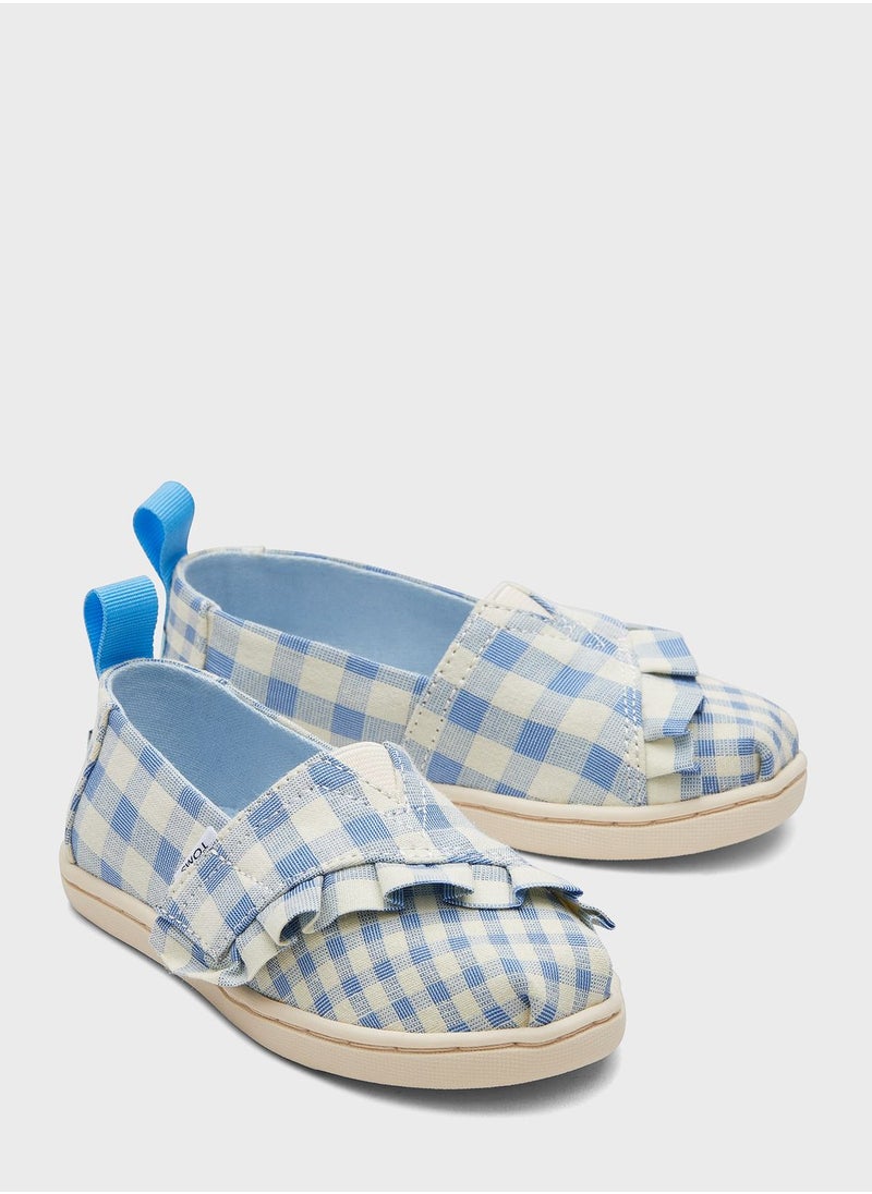 TOMS - Kids Gingham Slip Ons - Image 1