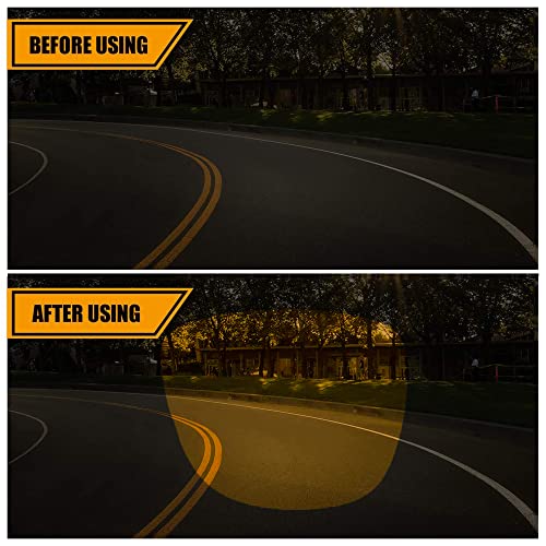 ZENOTTIC Night Vision Glasses for Men Square Carbon Fiber Sunglasses Reduce Glare Yellow Lens HD Polarized Night Driving Glasses - Image 5