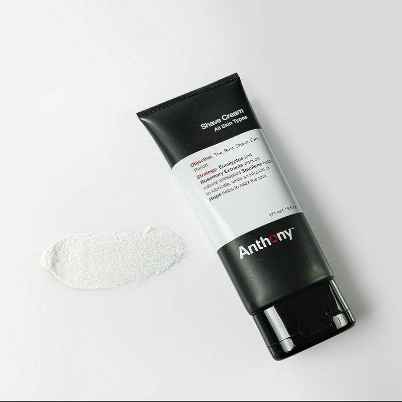 Anthony Shaving Cream Mens Sensitive Skin: Squalane, Eucalyptus, Spearmint and Rosemary Extracts, Help Soothe, Refresh, Cool, and Condition Your Skin for Shave 6 Fl Oz - Image 5