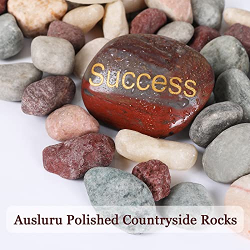 Ausluru 5lbs Natural River Rocks Polished Pebbles for Plants Garden 12 inch Decorative Countryside Stones Ideal for Fish Tank Vases Crafting Garden Landscaping RocksCountryside - Image 3