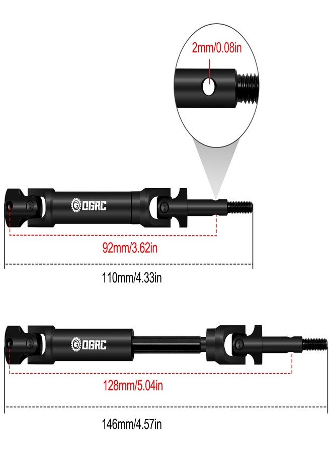 OGUNKE OGRC Extreme Heavy Duty CVD U-Joint Steel Driveshaft for Traxxas Slash/Stampede/Hoss/Rustler VXL 2WD/4X4 Platinum Ultimate Update Parts 1/10 RC Truck Upgrades Parts Replace #6852 (Rear) - Image 4