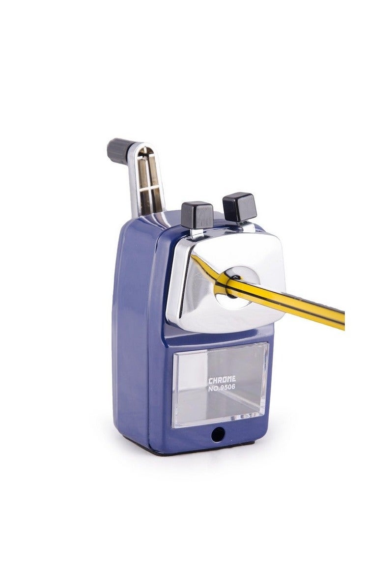 Chrome Metal Body Pencil Sharpener – Pocket Size, Sharp Blade, Precise Cut - Image 2