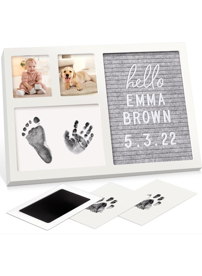 KeaBabies KeaBabies Baby Hand and Footprint Kit with Felt Letterboard, Inkless Ink Pad - Image 1