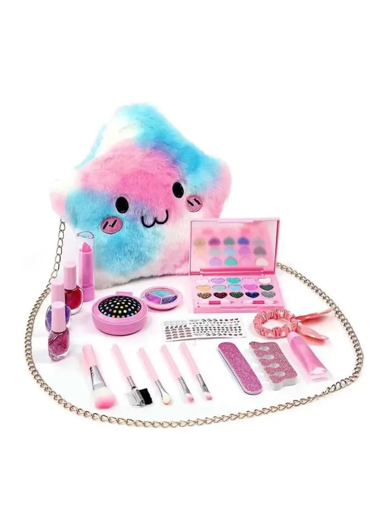 NQOOH - Makeup Set for Little Girls Safe Pretend Play Makeup Kit Ideal Birthday and Achievement Gift - Image 1