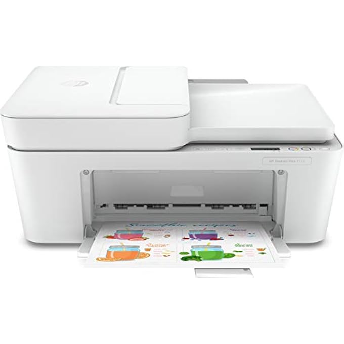 HEWLETT PACKARD DESKJET PLUS 4120 ALL-IN-ONE PRINTER, WIRELESS, PRINT, COPY, SCAN & SEND MOBILE FAX - WHITE - Image 1
