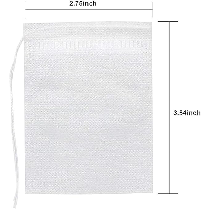 MAKINGTEC 400 Pcs Cotton Muslin Drawstring BagsFood Grade Reusable 100 Cotton Mesh Bags Bags For Cooking Soaking Medicinal Liquor Tea Coffee Filter Store Spices 354 X 275 Inch - Image 2