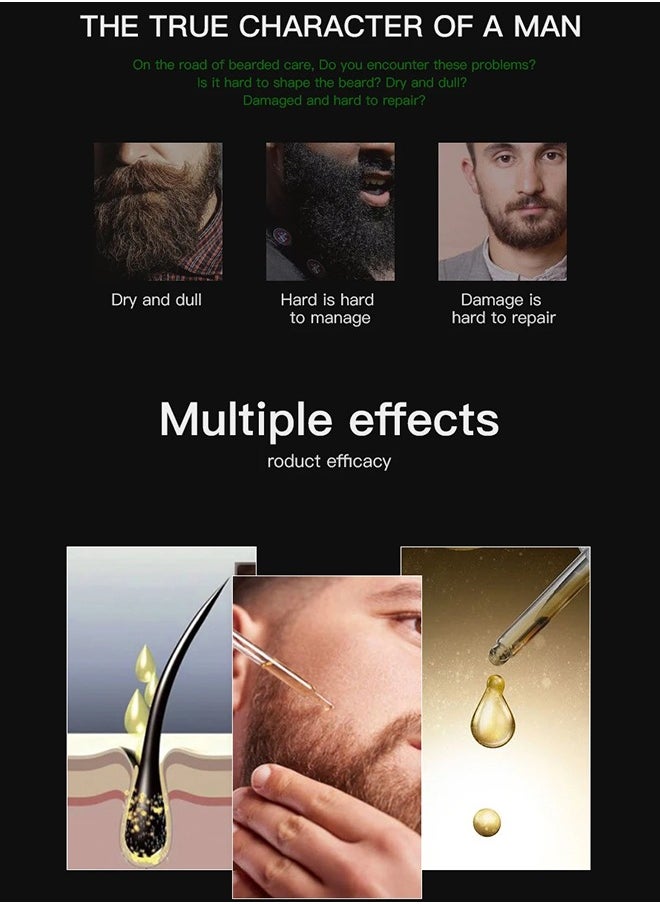 MELAO - Beard Care Kit Beard Growth Grooming Kit Includes Beard Oil Beard Balm Beard Brush Comb Scissors for Men Anniversary Birthday Valentines Father's Day for Him Boyfriend Husband Men - Image 1