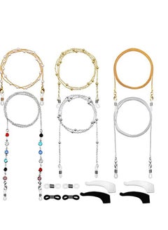 Generic 6 Pieces Glasses Holder Chain Lanyard Necklace Sunglass Fashion Eyeglass Glasses Chains Eyewear Retainer Beaded Eyeglass Strap Holder Anti-lost Leash Around Neck for Women Girls  - Image 2