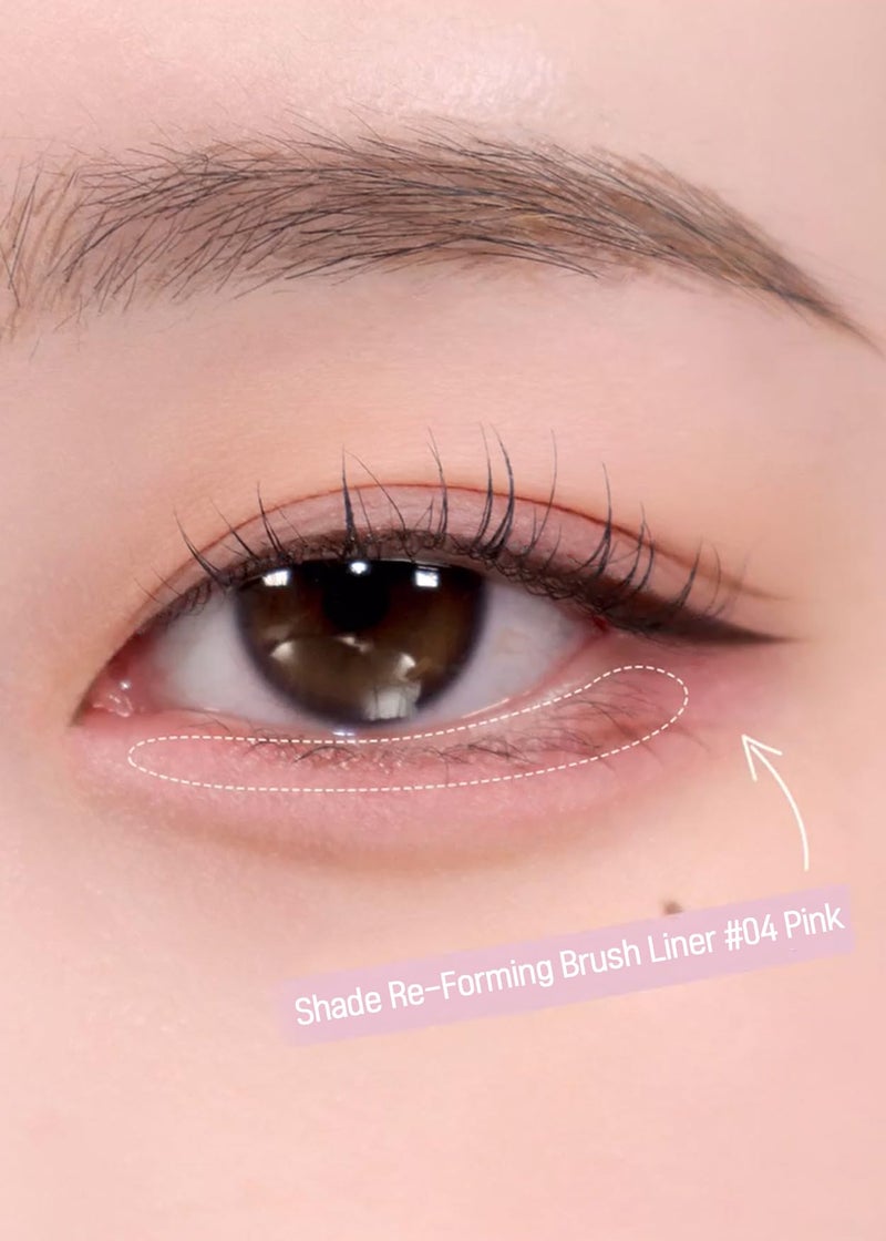COLORGRAM Shade Re-Forming Brush Liner 04 Pink | Silky-Smooth Soft Long-Lasting Eyeliner, Point Eye Makeup, Smudgeproof, All Day Wear Party Makeup - Image 2