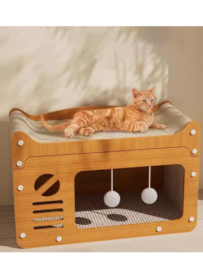 Kidle Cat Scratching Board Board Cat Cat Claw Board Cat House Cat Nest Cardboard Cats House for Cats Kittens Scratch Box Board for Cat Scratching Post for Indoor Cats Bed  - Image 4