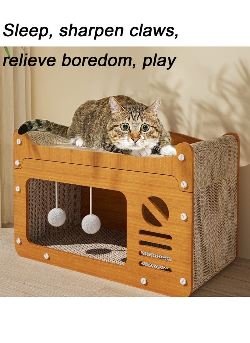Kidle Cat Scratching Board Board Cat Cat Claw Board Cat House Cat Nest Cardboard Cats House for Cats Kittens Scratch Box Board for Cat Scratching Post for Indoor Cats Bed  - Image 2
