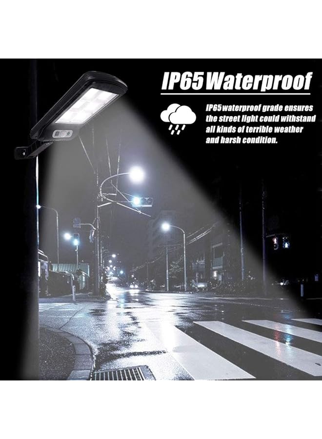 إيروريكس مصابيح الشوارع الشمسية الخارجية 96Led مصابيح مواقف السيارات الشمسية للتحكم عن بعد ضوء استشعار الحركة بالطاقة الشمسية مع 3 أوضاع إضاءة للحديقة والشارع والفناء والمسار والفناء عبوة من قطعتين - Image 4