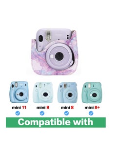 SYOSI Protective & Portable Case Compatible with fujifilm instax Mini 11/ 9/ 8/ 8+ Instant Film Camera with Accessory Pocket and Adjustable Strap (Starry sky Pink)  - Image 5
