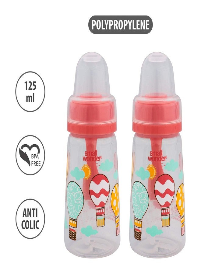 Small Wonder Natural Baby Feeding Bottle (Pack of 2), 125 ML, Pink - Image 2
