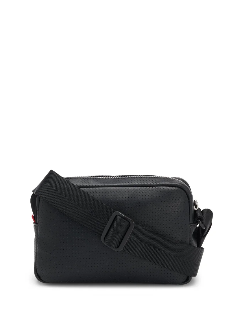 HUGO Crossbody bag in perforated faux leather