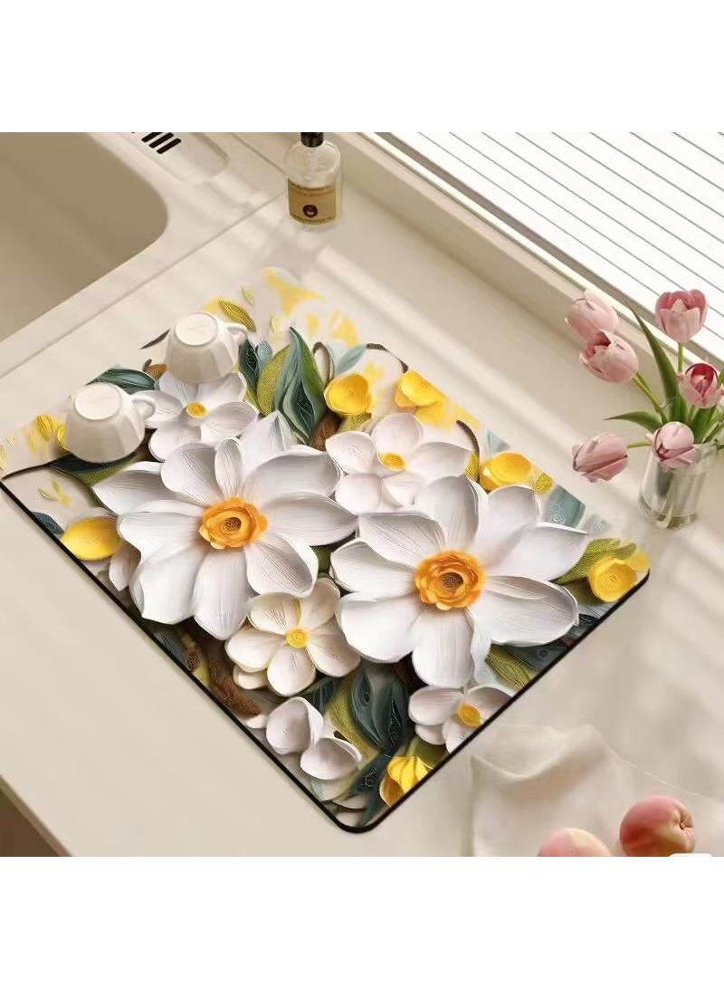 Y&D 40*50cm Oil Painting Drain Kitchen Diatom Wash Free Countertop Drying Insulation Mat  - Image 1