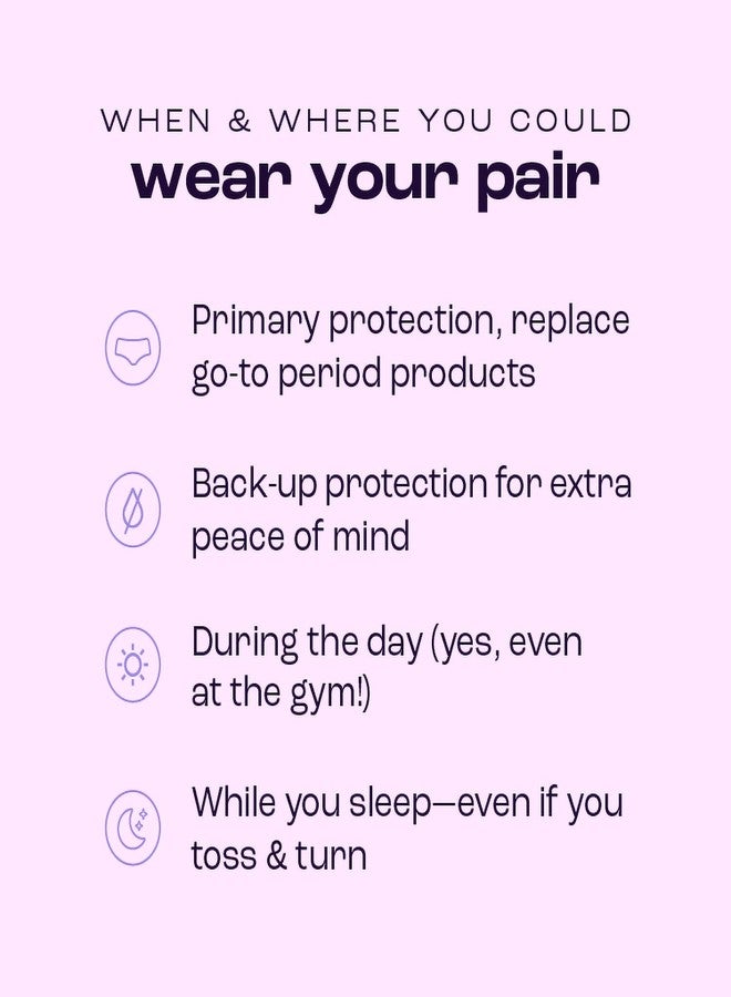Bambody Absorbent Boxer: Period Underwear for all Day and Night Protection - 2 Pack: Black - Size 7 - Image 4